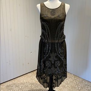 Haute Hippie beaded silk dress
